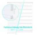 Vkele Doppelrollo Fensterrollo Ohne Bohren Weiß Sonnenschutz Verdunkelnd Bild 5