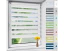 Doppelrollo ohne Bohren 130cm/150cm/230cm, OUBO, freihängend, verspannt, Klemmfix, Klemmträger, Für Fenster und Tür mit Klemmträger lichtdurchlässig verdunkelnd Bild 2