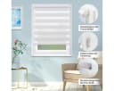 Doppelrollo ohne Bohren 130cm/150cm/230cm, OUBO, freihängend, verspannt, Klemmfix, Klemmträger, Für Fenster und Tür mit Klemmträger lichtdurchlässig verdunkelnd Bild 4