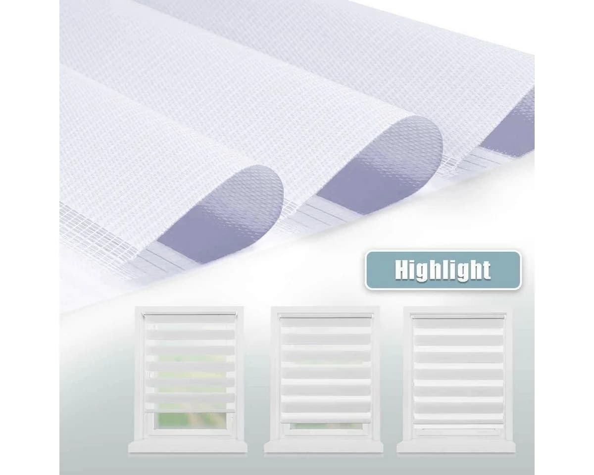 OUBO Rollo ohne Bohren Weiß/Beige/Anthrazit Klemmfix - Bild 4