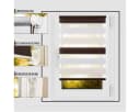 OUBO Doppelrollo Klemmfix Weiß-Beige-Braun Verdunkelnd Bild 3