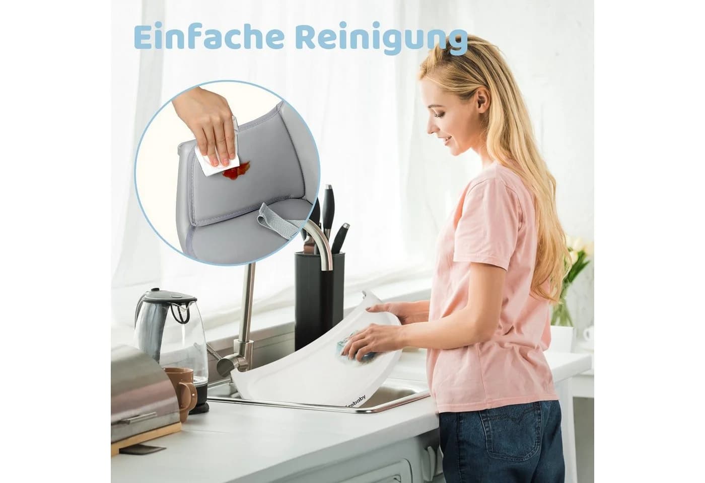 Ezebaby Kinderstuhl 6in1 Multifunktional Grau