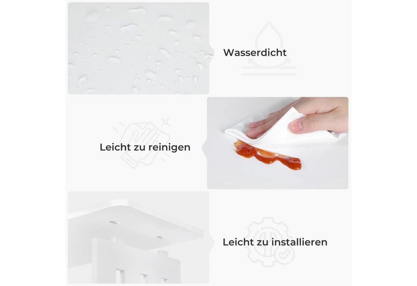 YOLEO Beistelltisch rechteckig weiß mit abgerundeten Ecken - Bild 4