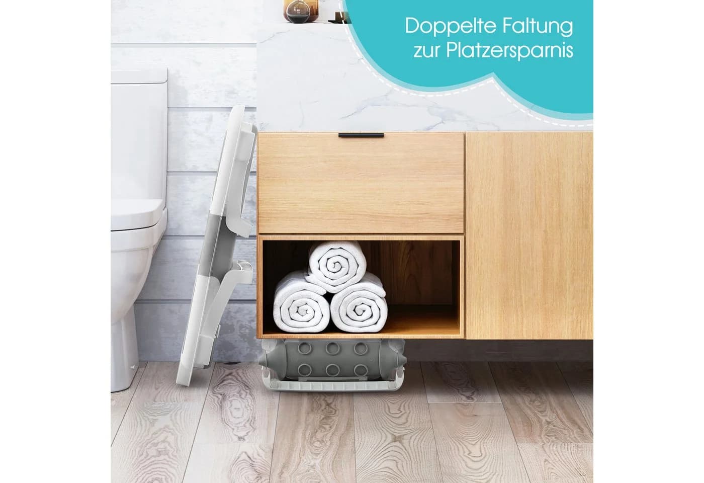 YOLEO Babybadewanne Silikon Klappbare Wanne für 0-2 Jahre - Bild 3