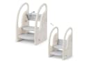 OUNUO Kinderhocker Kunststoff 3 Stufen Grau Bild 1