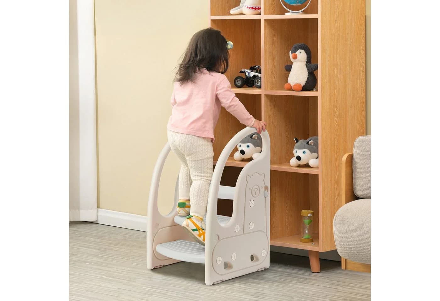 OUNUO Kinderhocker Kunststoff 3 Stufen Grau - Bild 4