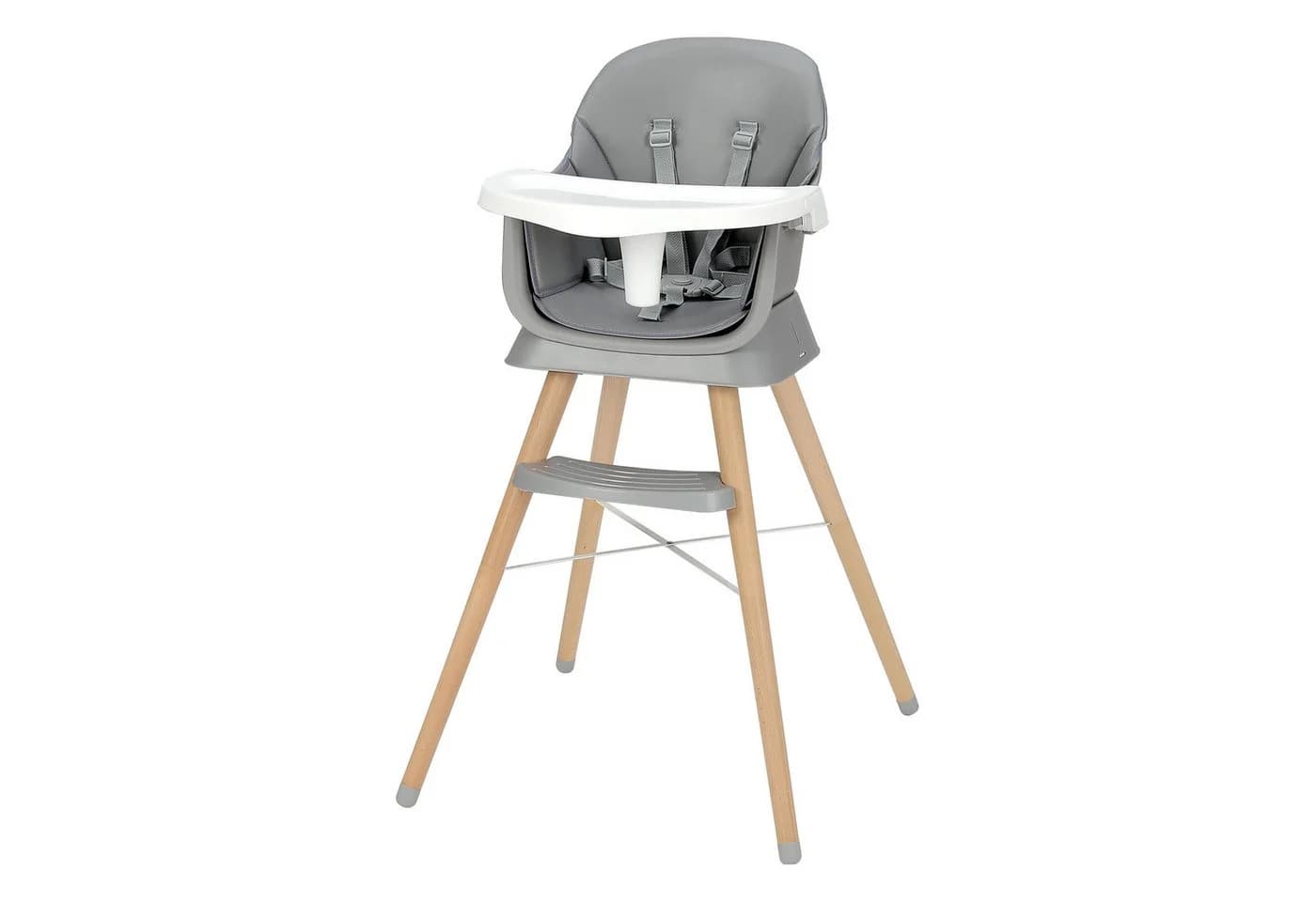 OUNUO Kinderstuhl 6 in 1 Baby Sitzerhöhung Grau - Bild 2