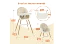 OUNUO Kinderstuhl Baby 2 in 1 Kindersitz Beige Multifunktional Bild 5