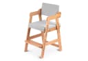 OUNUO Esszimmerstuhl Holz Lehnstuhl Küchenstuhl mit Armlehne Beige Bild 2