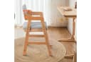 OUNUO Esszimmerstuhl Holz Lehnstuhl Küchenstuhl mit Armlehne Beige Bild 3