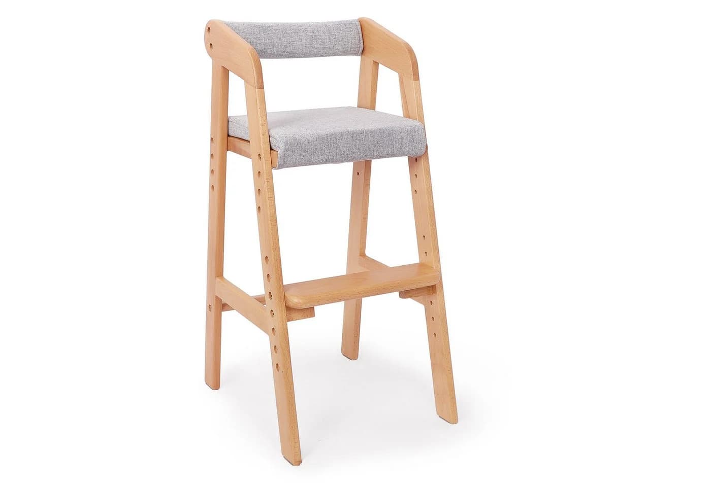 OUNUO Kinderstuhl Baby Holz Stuhl Mitwachsender Kinderstuhl Lernstuhl Kinder 2-12 Jahren - Bild 2