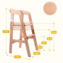 OUNUO Kinderstuhl Baby Holz Stuhl Mitwachsender Kinderstuhl Lernstuhl Kinder 2-12 Jahren Bild 3