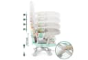 OUNUO Kinderstuhl Sitzerhöhung Baby Tragbar Stuhl Booster Sitz mit Tablett Klappbar Grün Bild 3