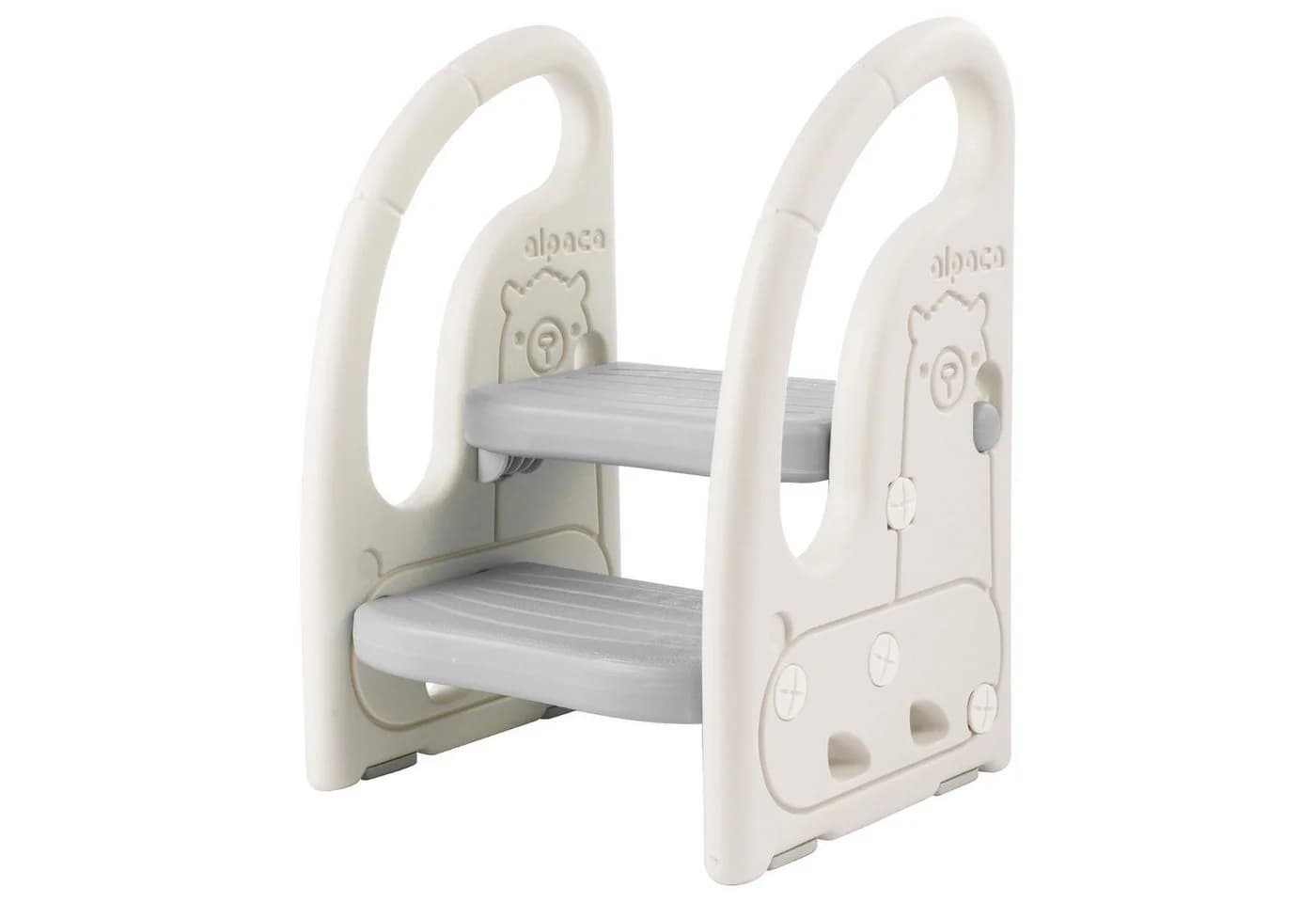 OUNUO Kindertritthocker 2 Stufen, Grau, Kunststoff - Bild 2
