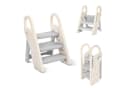OUNUO Baby-Toilettensitz Klappbarer Hocker 3 Stufen Grau Bild 1