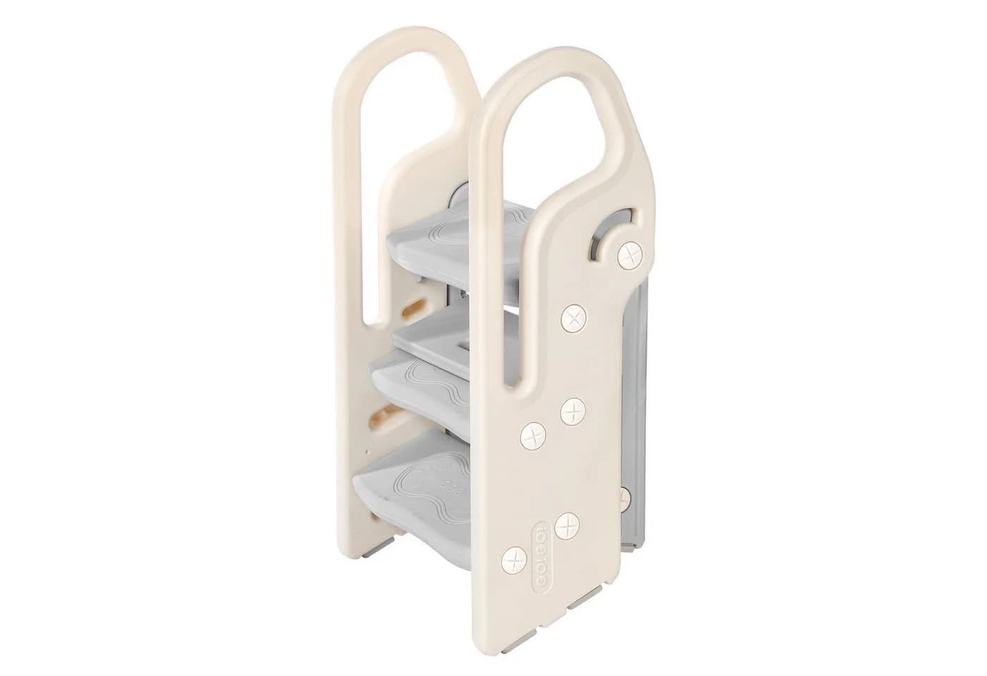 OUNUO Baby-Toilettensitz Klappbarer Hocker 3 Stufen Grau - Bild 4