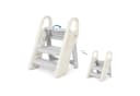 OUNUO Baby-Toilettensitz Klappbarer Hocker 3 Stufen Grau Bild 5