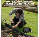 FIVMEN Rasenkante Beetumrandung Metall Wellig Silber/Schwarz Bild 5