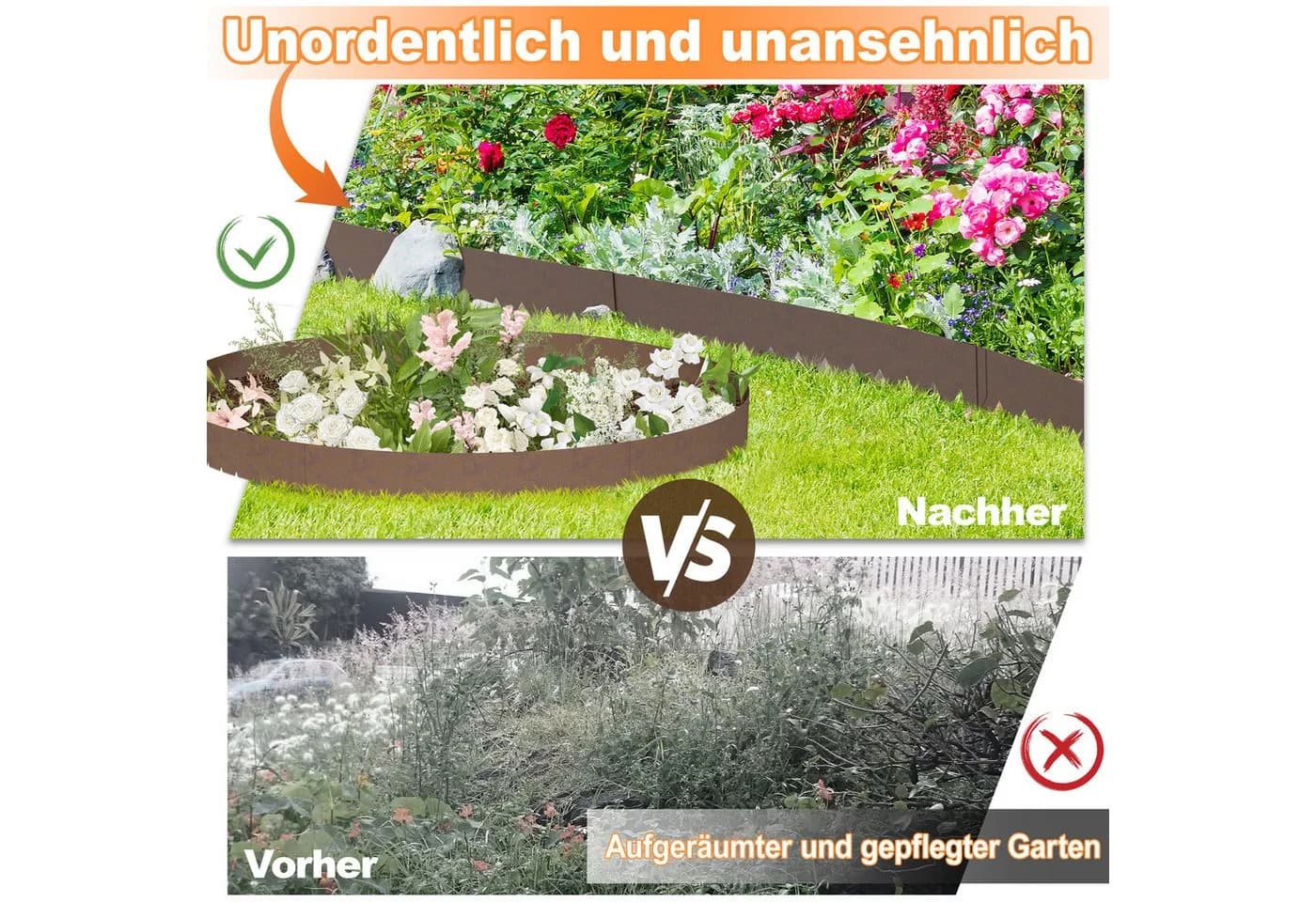 FIVMEN Rasenkante Verzinkt Stahl Beeteinfassung - Bild 3