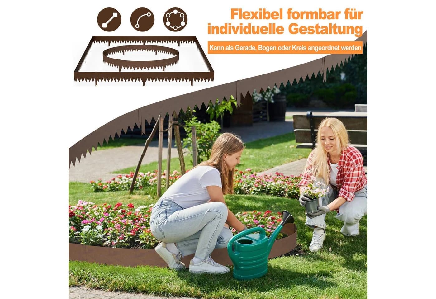 FIVMEN Rasenkante Verzinkt Stahl Beeteinfassung - Bild 5