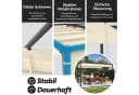 FIVMEN Pergola Gartenpavillon mit Schiebedach Beige/Schwarz Metall Bild 3