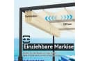 FIVMEN Pergola Gartenpavillon mit Schiebedach Beige/Schwarz Metall Bild 4