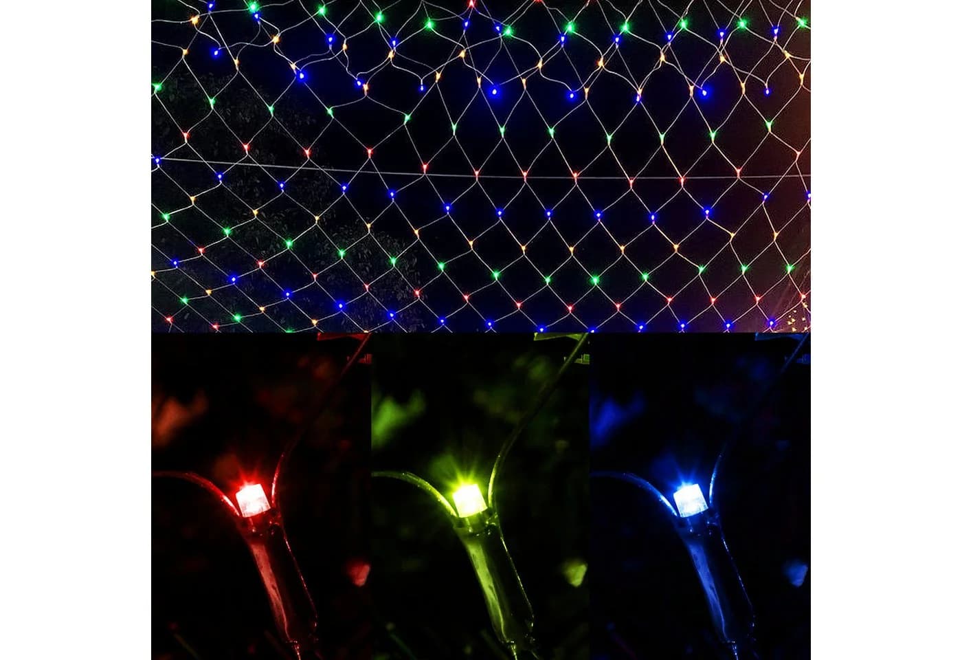 FIVMEN LED-Lichternetz 8 Modi Timer Memory RGB Warmweiß - Bild 5