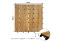 FIVMEN Holzfliesen Mosaik aus Akazie 30x30 cm Terrassenfliese Bild 1