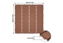 FIVMEN Terrassenfliesen 30x30cm Holzoptik Dunkelkaffee Bild 1