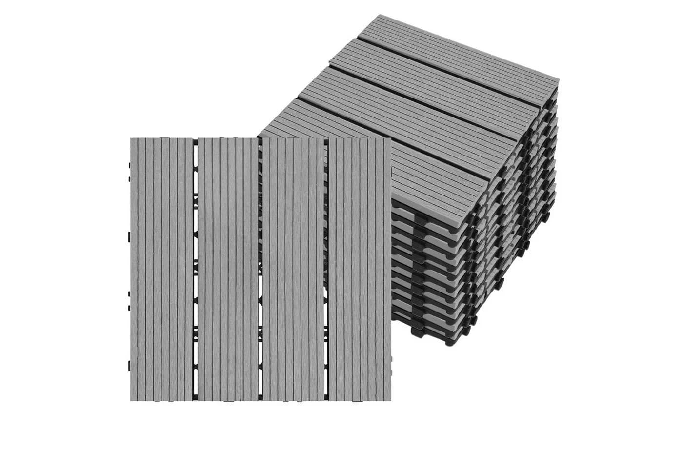 FIVMEN Terrassenfliesen WPC 30x30cm Anthrazit - Bild 2