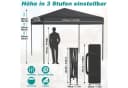 FIVMEN Partyzelt Pop Up 3x3m Anthrazit Stahlrahmen UV-Schutz Bild 1