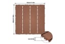FIVMEN Terrassendielen 30x30cm Braun Holzoptik PE-Kunststoff Bild 1