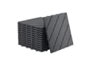 FIVMEN Terrassenfliesen Klickfliesen 30x30cm Anthrazit/Braun Holzoptik Bild 2