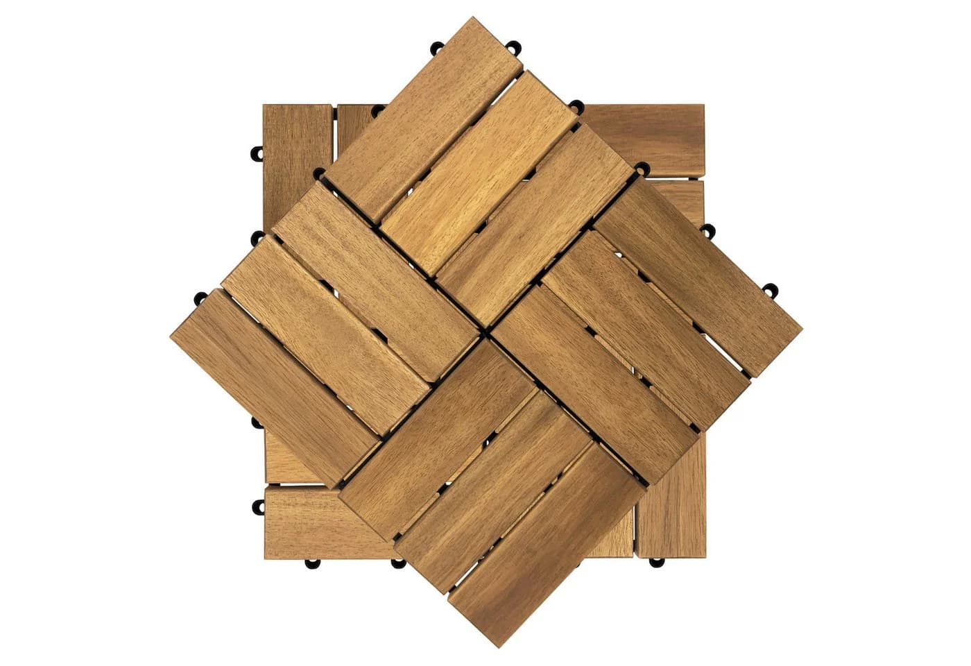 FIVMEN Terrassenfliesen 30x30 cm Akazienholz Klicksystem - Bild 2