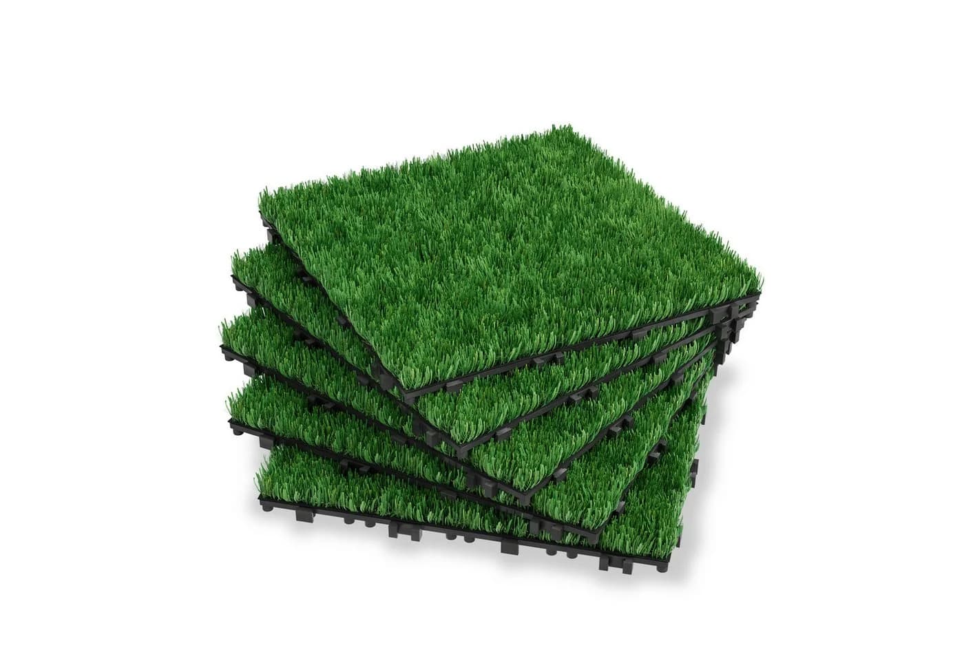 FIVMEN Kunstrasenfliesen 30x30 cm Rasenteppich Rasenfliese Grasmatte 22 St. für Balkon Terrasse - Bild 2