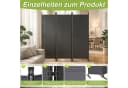 FIVMEN Raumteiler Klappbar Sichtschutz Grau Bild 3