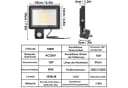 FIVMEN LED Flutlichtstrahler 100W mit Bewegungsmelder Schwarz Bild 1