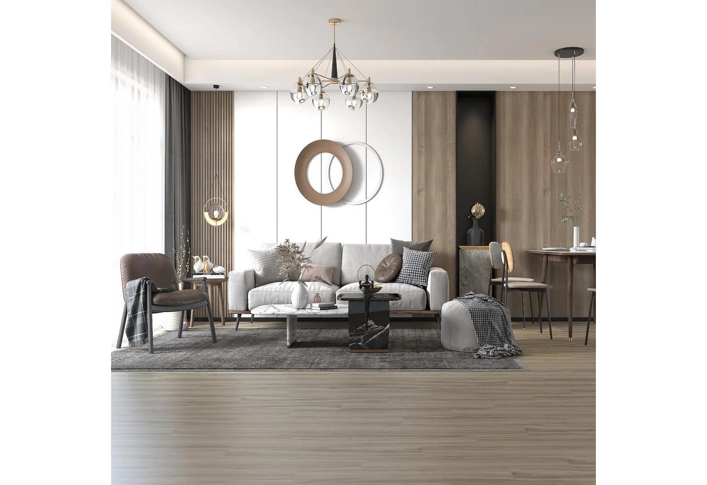 FIVMEN Vinylboden PVC Selbstklebend Holzmaserung Hellholz - Bild 5