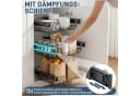 FIVMEN Teleskopschublade 2 Stück Schwarz/Silber Ausziehbare Küchenschublade Bild 5