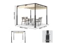 FIVMEN Pavillon Gartenpavillon 3x3m Schiebedach Stahlgestell UV-Schutz Schwarz Bild 1