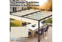 FIVMEN Pavillon Gartenpavillon 3x3m Schiebedach Stahlgestell UV-Schutz Schwarz Bild 3
