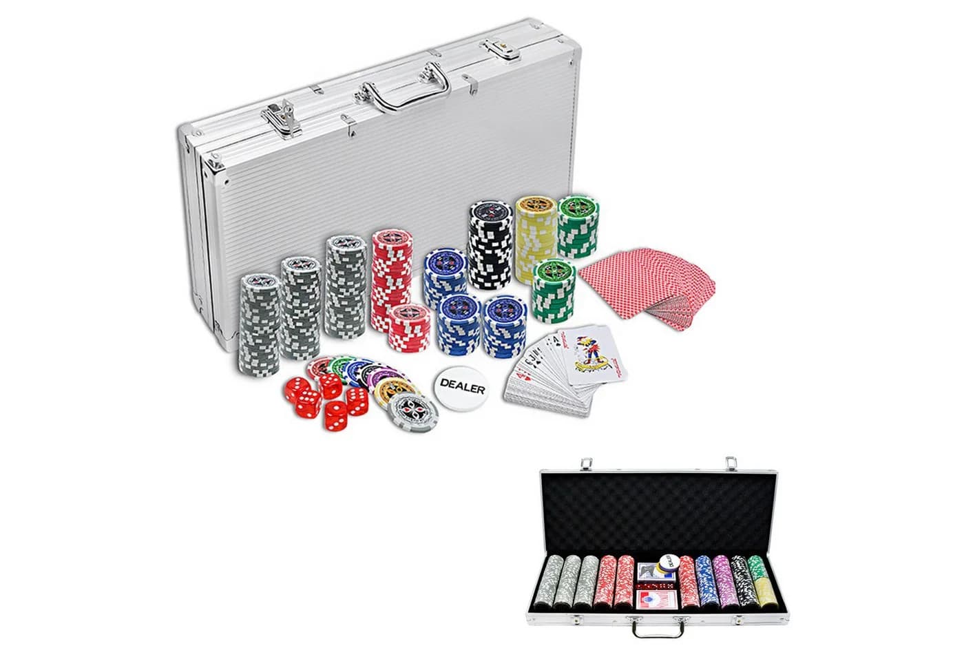 FIVMEN Pokerkoffer Set mit 500 Chips & 2 Kartendecks - Bild 2