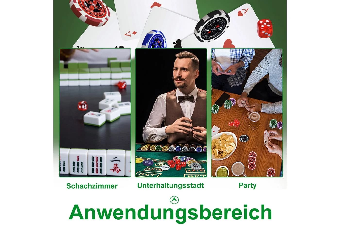 FIVMEN Pokerkoffer Set mit 500 Chips & 2 Kartendecks - Bild 5
