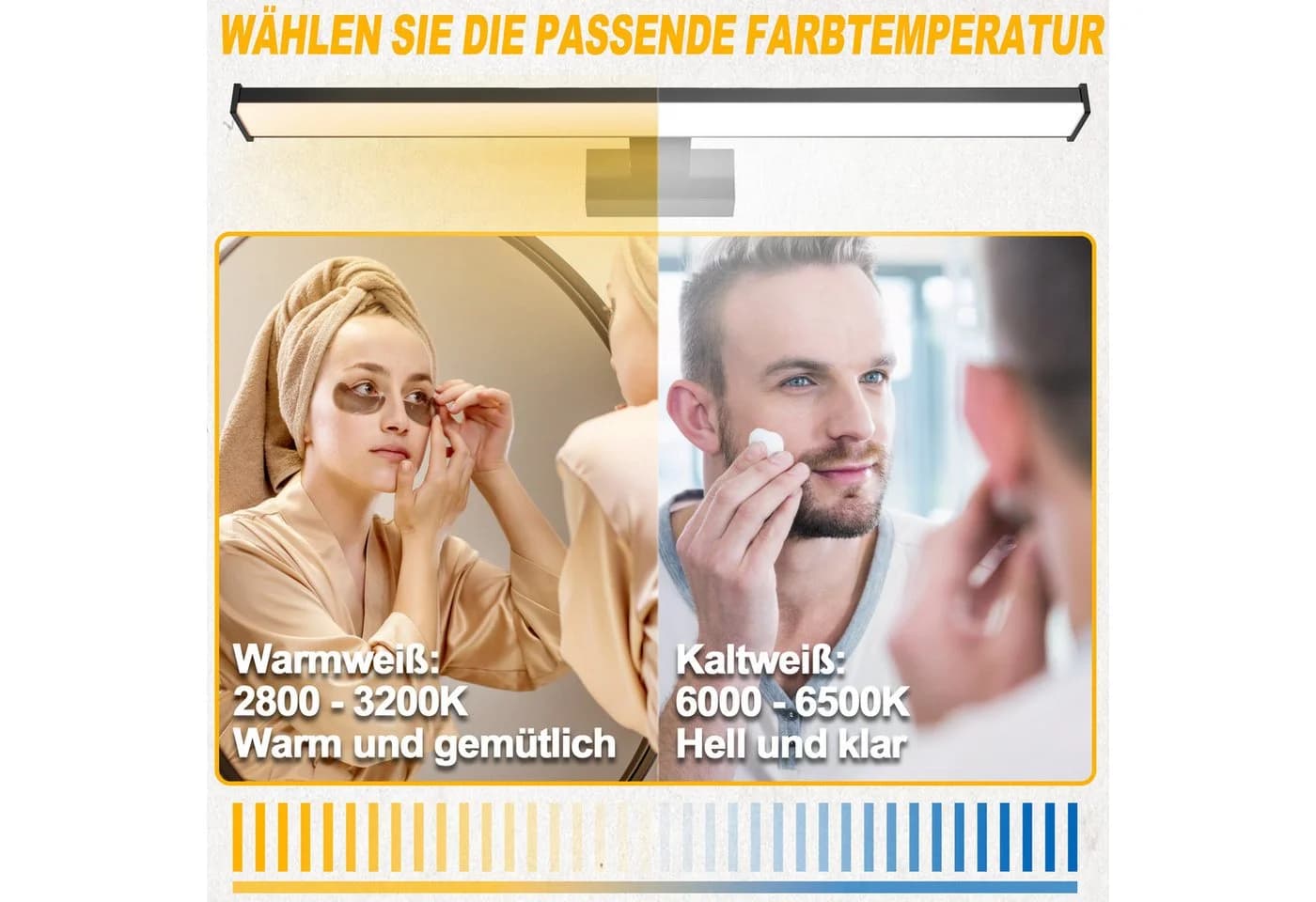 FIVMEN LED Spiegelleuchte 10W für Wandbeleuchtung und Spiegel Beleuchtung - Bild 4