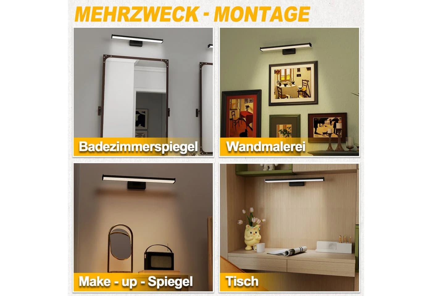 FIVMEN LED Spiegelleuchte 10W für Wandbeleuchtung und Spiegel Beleuchtung - Bild 5