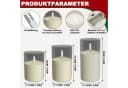 FIVMEN LED-Kerze 3 Stück Flammenlosekerzen mit Fernbedienung Acryl Shell Bild 1