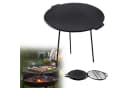 FIVMEN Grillplatte Gusseisen mit 3 Beinen, Ø45 cm, Schwarz Bild 2