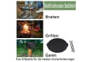 FIVMEN Grillplatte Gusseisen mit 3 Beinen, Ø45 cm, Schwarz Bild 3