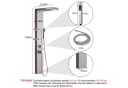 FIVMEN Duschsystem Duschpaneel Edelstahl Gebürstet Duscharmatur Duschset mit Regendusche, 5 Duschmodi Massagedusche, Wasserfalldusche, Handbrause Bild 1