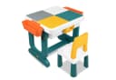 FIVMEN Kindersitzgruppe Höhenverstellbarer Kindertisch mit Stühle Set Spieltisch mit Blocks, 300-tlg Bild 2